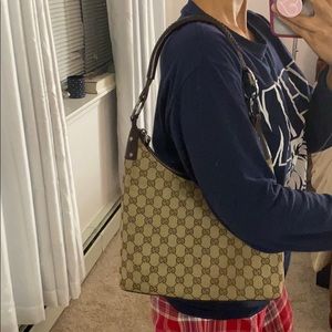 Monogram Gucci Shoulder Tote